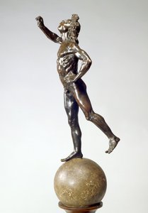 Mercury Taking Flight, ca. 1515 (kobberlegering, breccia og tre)